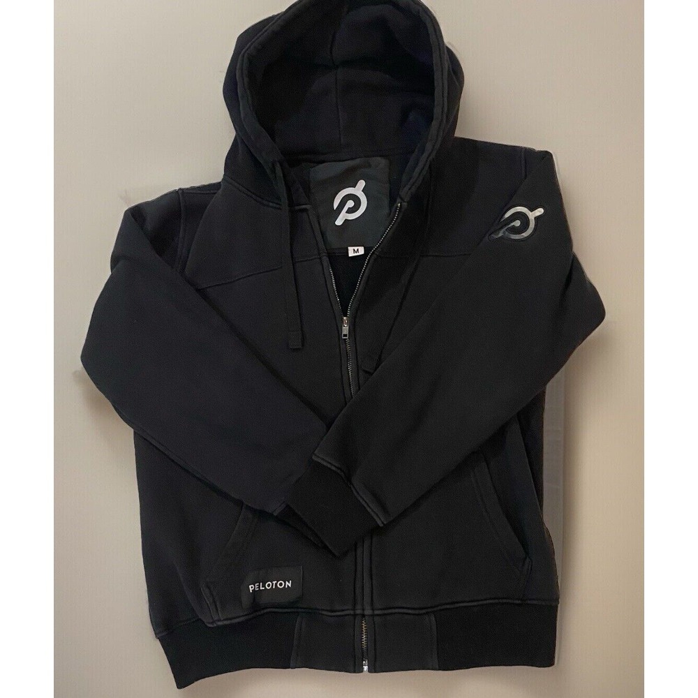 Peloton Hoodie Jacket ‎ Womens Med Black Full Zip